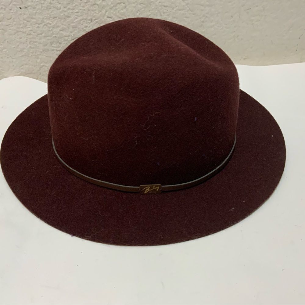 Bailey Of Hollywood 100% wool Fedora Hat Burgundy Size Small